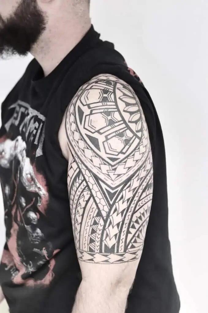 Little Known Facts About Mauri Tribal half sleeve tattoo on shoulder.