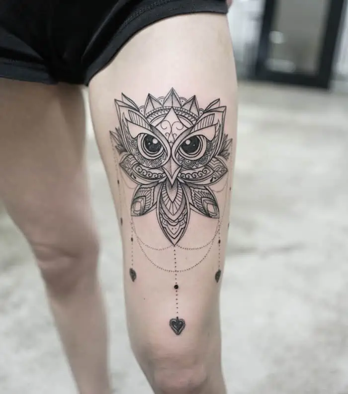 Mandala Tattoo Oberschenkel
