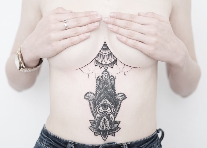 mandala tattoo chest