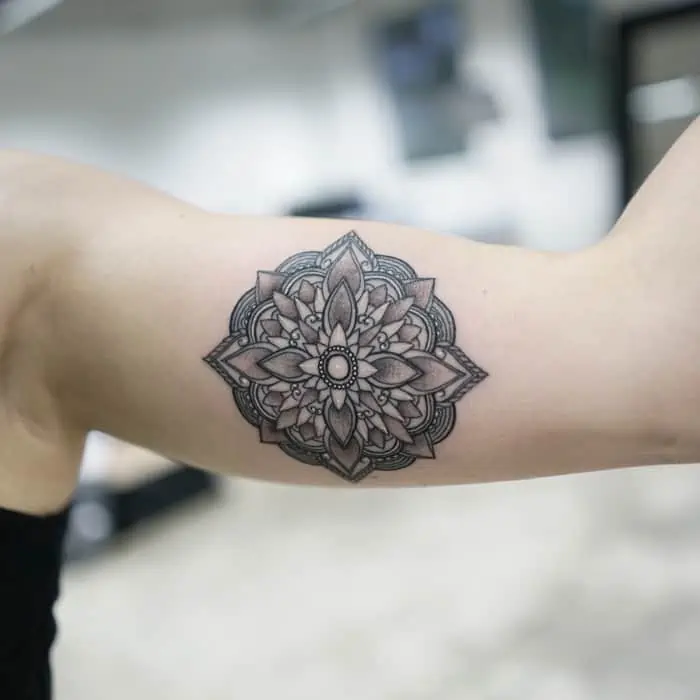 upper arm mandala tattoo design