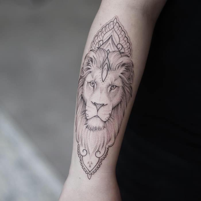 mandala lion design