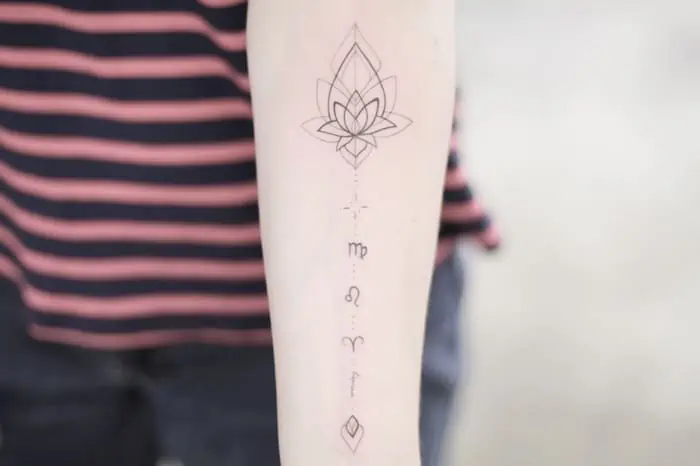 Lotus Minimalist Tattoo