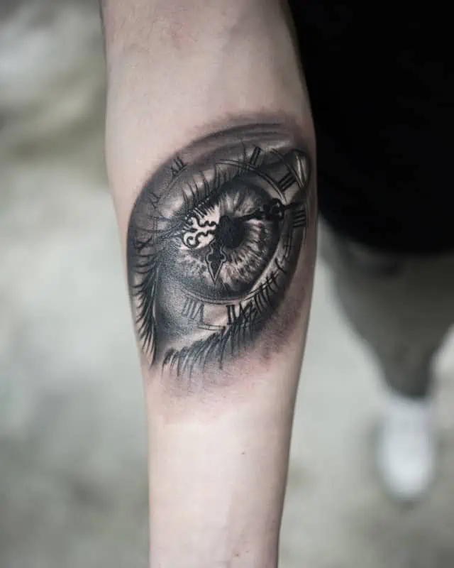 forearm eye tattoo