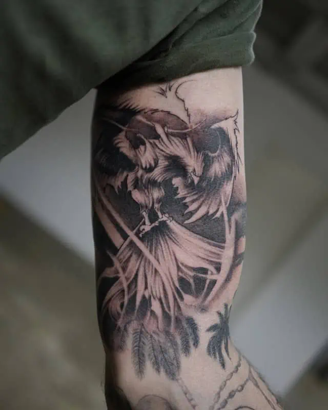 eagle tattoo realistic on bicep